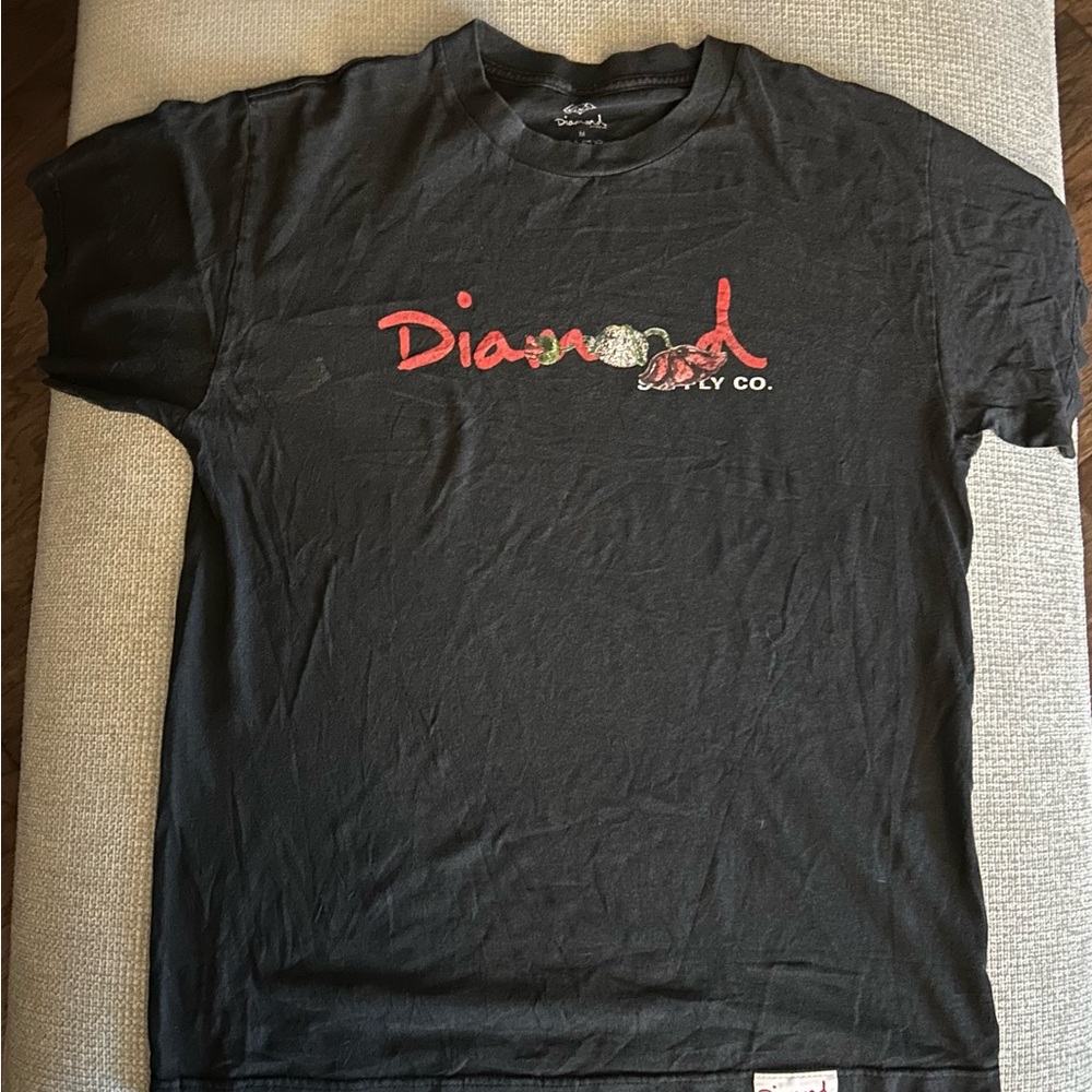 Diamond Supply Co. Black and Red Graphic Tee